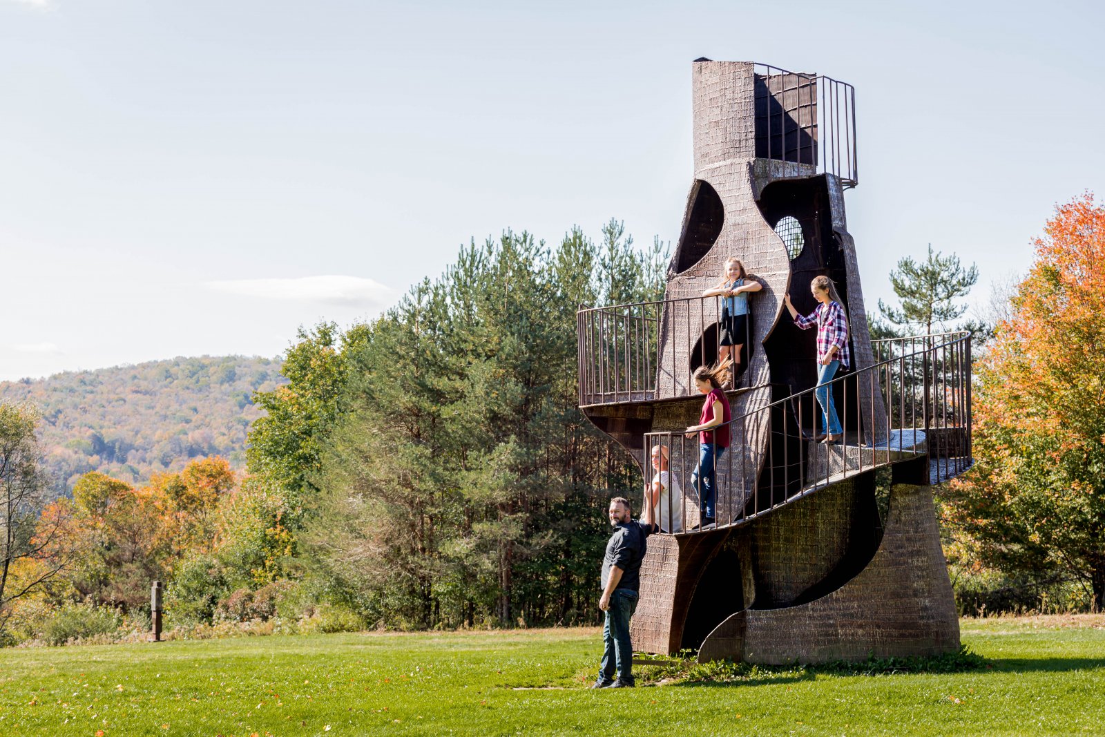 Family at Griffis Sculpture Park